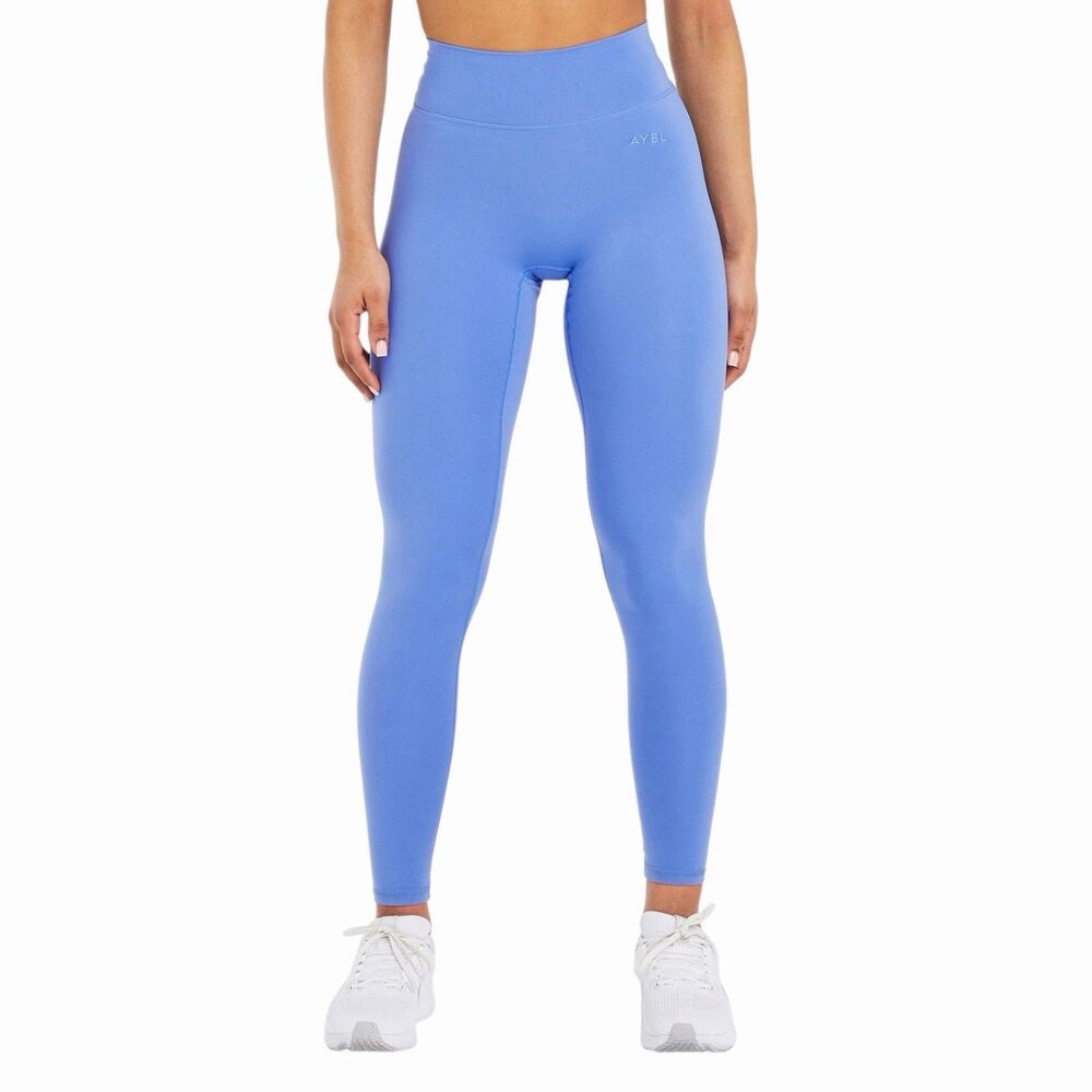 AYBL Staple Leggings Cobalt Blue High Waisted Sculpt Workout Gym Yoga Pants Sz M